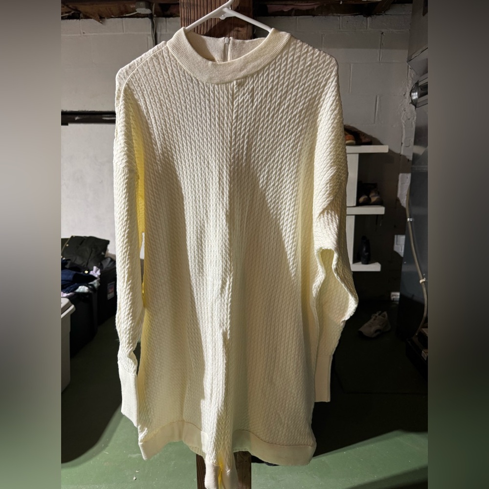 WeWoreWhat Cream Textured Jumpsuit